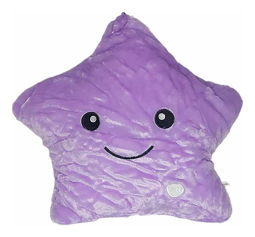 Almohada De Felpa Morado Súper Suave Con Luz