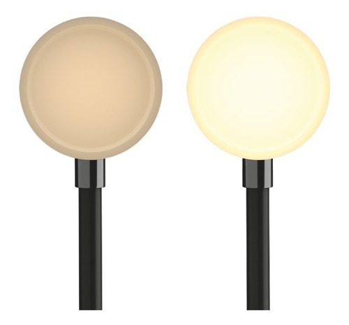 Lámpara Velador Led Negro 4w Dimeable Cálido 2700k