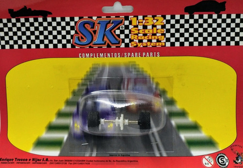 Eje Completo Auto Rally Tipo Scalextric 1/32 Sk 97021