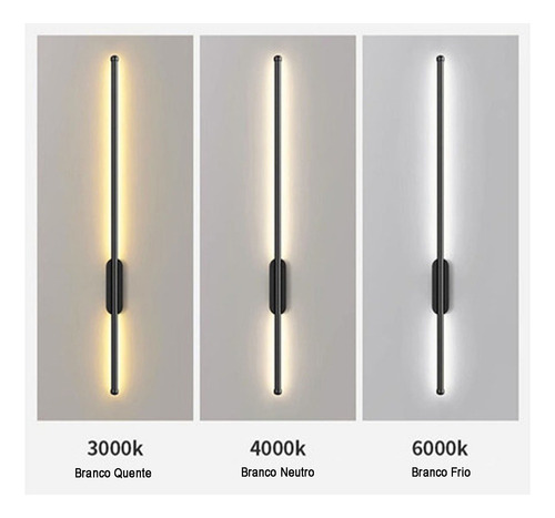 Luminaria Arandela Led 3 Em 1 Slim Luz Indireta Perfil