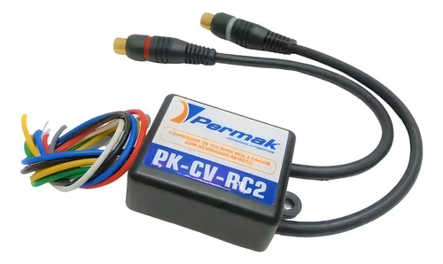 Conversor Adaptador De Fios Rca 2 Canais Permak Som Auto