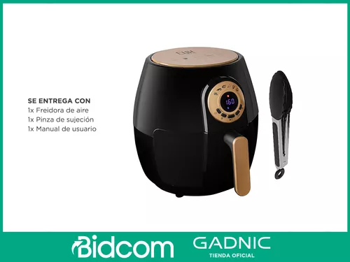 Freidora Sin Aceite Saludable Aire Caliente Gadnic + Pinzas