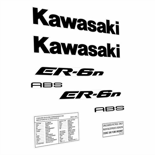 Calcos Kawasaki Er6n Er 6n Año 09/11 Colores Diseño Original
