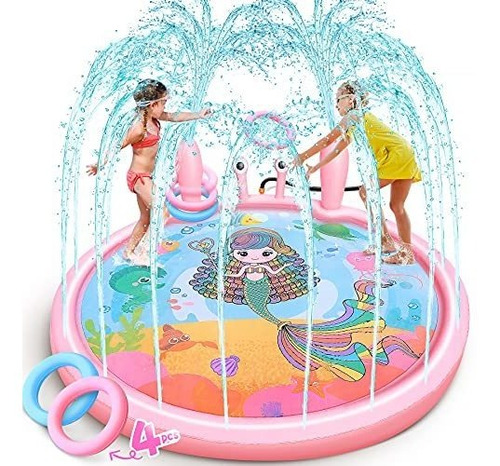 Splash Pad 70 Sprinkler Splash Play Mat Para Niños Con...