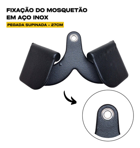 Kit 8 Puxadores Anatômicos Emborrachados Para Musculação