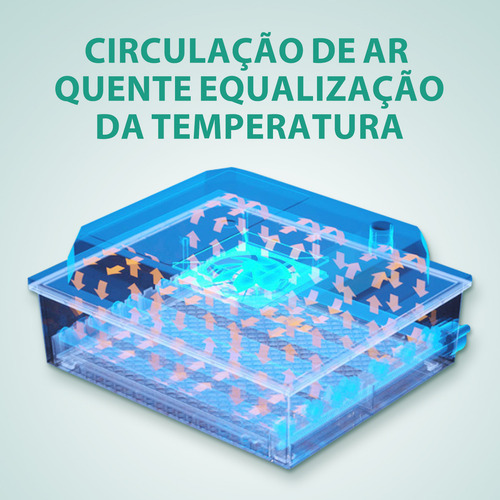 Joyfox Chocadeira Incubadora Automática para 120 Ovos Controle fe Temperatura e Umidade com Display Digital 5 Modos Giro Automático Fonte de Alimentação Dupla 12v/127v