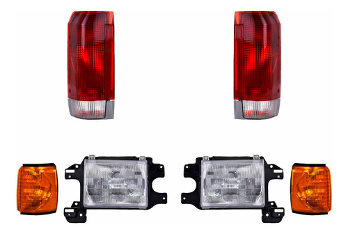 Faros + Calaveras 4 Pzas F-150 87 Al 91 Depo