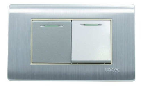Interruptor Doble Conmutable Acero Inoxidable Switches Lujo