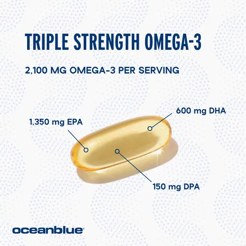Suplemento De Aceite De Pescado Oceanblue Omega-3 2100 60 Cá