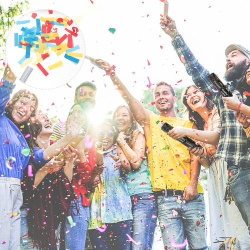 Tubo Para Fuegos Artificiales Con Confeti En Papel Tisú, Paq