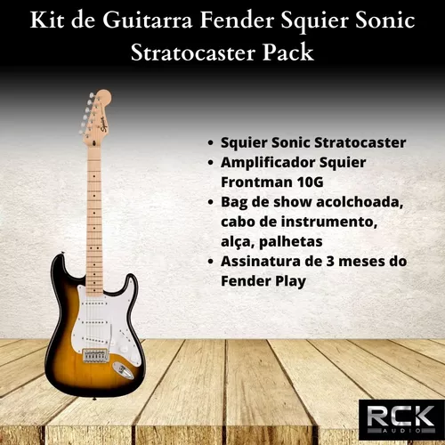 KIT FENDER SQ SONIC STRAT 10G 2TS - Produtos FENDER ao melhor preço só na  Loja Musica.com