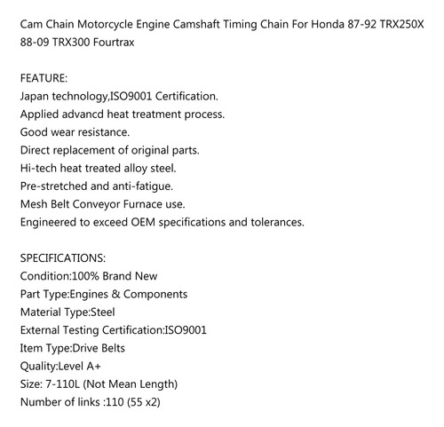 Cadena De Distribución Para Honda Trx250x Trx300ex Trx300 25