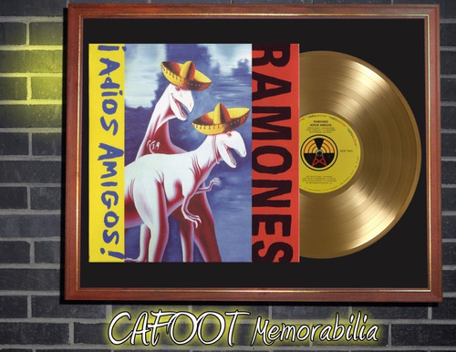 The Ramones Adios Amigos Tapa Lp Y Disco Oro En Cuadro