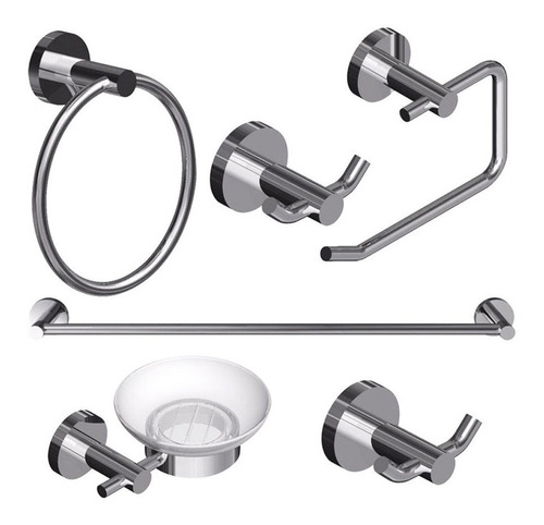 Imagen 3 de 7 de Combo Baño Grifería Ducha Con Transferencia + Kit Accesorios