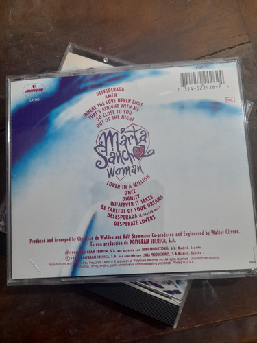 Marta Sanches Cd Woman 1993 Impecable Sin Marcas Importado (Usado)