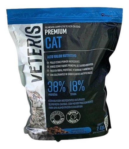 Veteris Cat 2kg Alimento Seco Premium Para Gatos