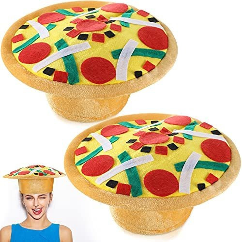 Sombrero  2 Piezas Divertidas Gorro De Pizza Para Halloween,