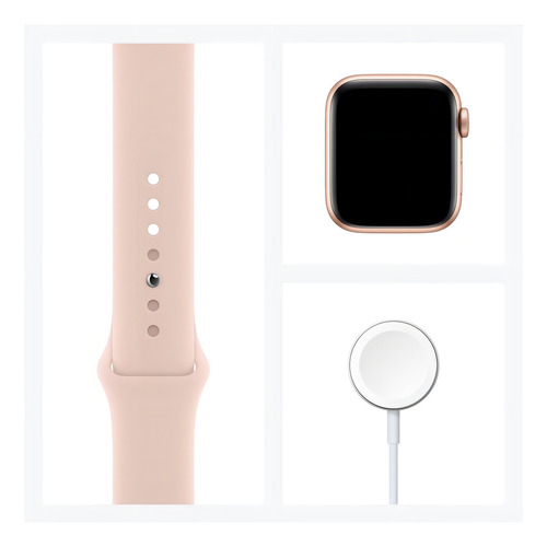 Apple Watch (GPS+Cellular) Series 6 display de 1.575" con correa de fluoroelastómero color rosa arena y caja color oro - Bueno (Reacondicionado)