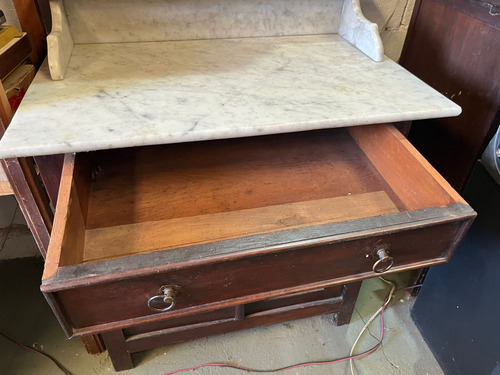 Antiguo Excelente Lavado Madera Mueble Marmol (Usado)