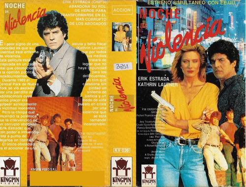 Noche De Violencia Vhs Erik Estrada Kathrin Middleton 1990