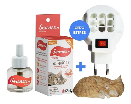 Serenex Feromona Gatos Repuesto + Difusor Antistress Feliway