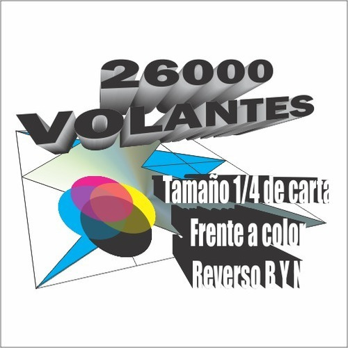 Volantes Publicitarios 1/4 Carta, 4x1 O 4x0, 26000 Piezas