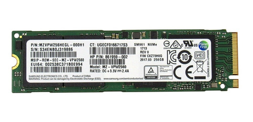 Dispositivo De Armazenamento M2 256gb Pcie - V3k66aa#aba