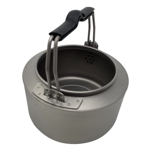 Hervidor De Titanio De 1000 Ml Acampar Tapa Ajustada Y ...