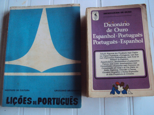 Lote X2 Licoes Dicionario Portugues Espanhol Espanhol Portug