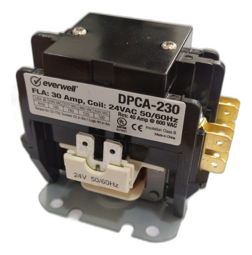 Contactor 2 Polos 30 Amp 24vac