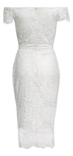 Elegante Vestido De Encaje Para Mujer Con Cuello En V