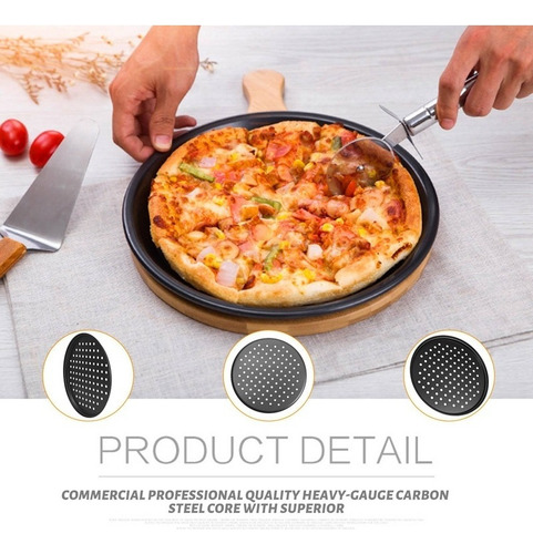 Paquete De 2 Moldes Perforados Personales Para Pizza De 11 P