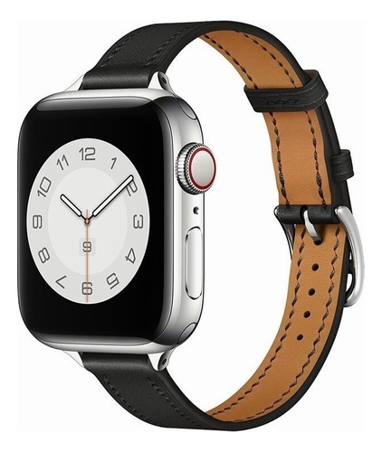 Correa De Piel Con Eslabones Para Apple Watch Serie 8 7 Se 5