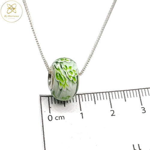 Dije Plata Charms Dona Blanca Y Verde