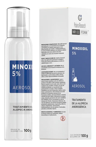 Polaris Nr-11 Foam Minoxidil 5% 100g Tratamiento Alopecia
