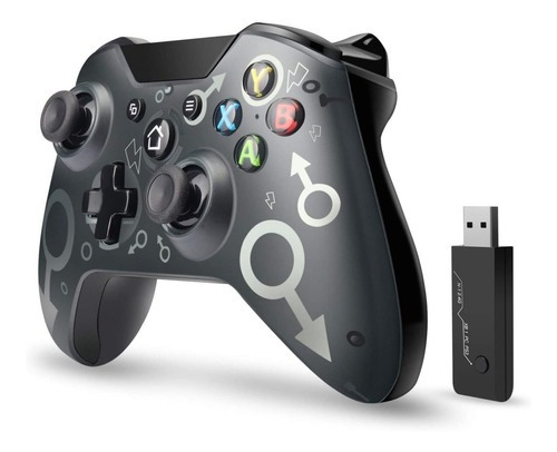 Controle Manete S/ Fio Xbox One Series Sx Ps3 Pc Wireless Cor Preto