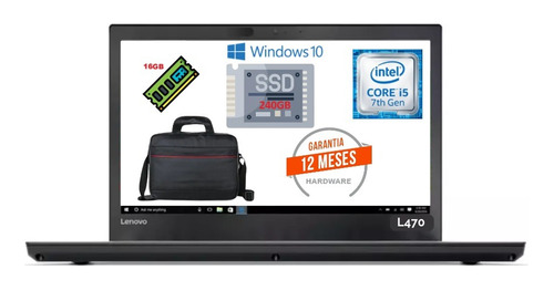 Lenovothinkpad L470 I5-7200u 256gbssd 16gb Factura Gara12mes (Reacondicionado)