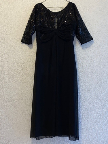 Vestido Negro De Noche,marca Tossa Valentina,modelo9057
