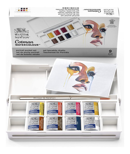 Juego De Pintura De Acuarela Cotman De Winsor & Newton, 8 Me