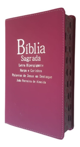 Bíblia Sagrada Feminina Com Harpa Letra Hiper Gigante