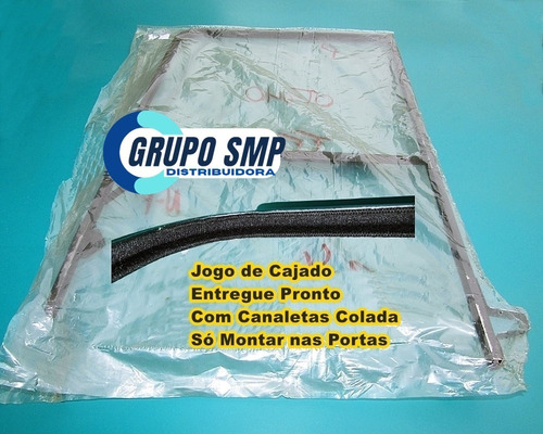 Imagem 2 de 7 de Cajado Quadro Vidro Porta + Canaleta Mb 1113 1934 | 02 Peças