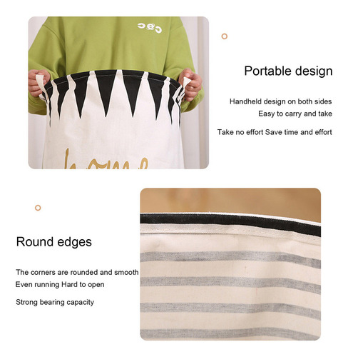. Cesta De Moda De Ropa De Tela Y Lino\ Cesta De Ropa Sucia