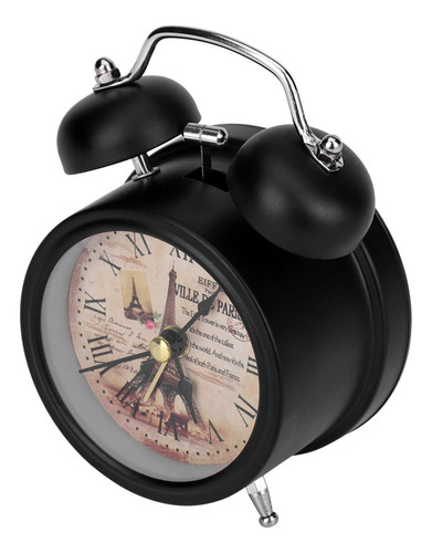 Jk Reloj Despertador De Metal, Pequeño, Con Luces