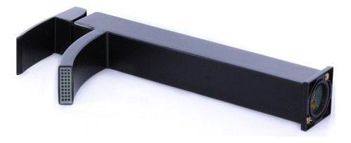 Llave Monomando De Lujo Tipo Cascada Acero Inoxidable 30cm Acabado Mate Color Negro