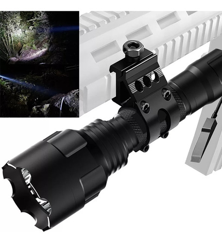Lanterna De Rifle De Alto Lúmen Com Suporte Picatini C8