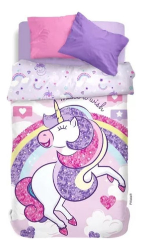 Acolchado Unicornio 1 1/2 - Hermoso Diseño