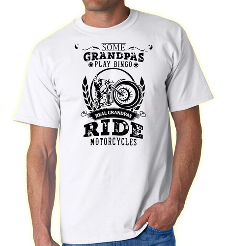 Remera De Hombre Dia Del Padre Abuelo Real Grandpas Moto