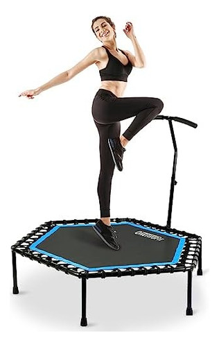 Mini Trampolín Silencioso De 48 Pulgadas Con Barra De Mango