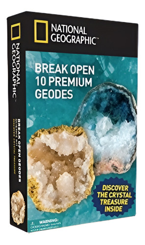 National Geographic Break Open 10 Premium Geodes - Incluye G