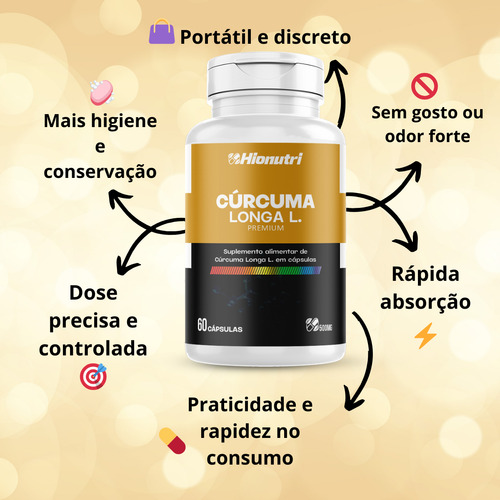 Curcuma Longa L. Premium Hionutri 60 Caps 500 Mg